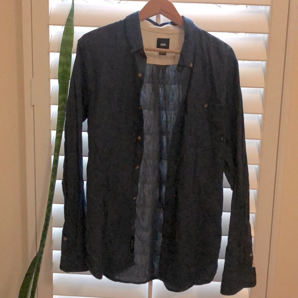Mens Vans button down long sleeve